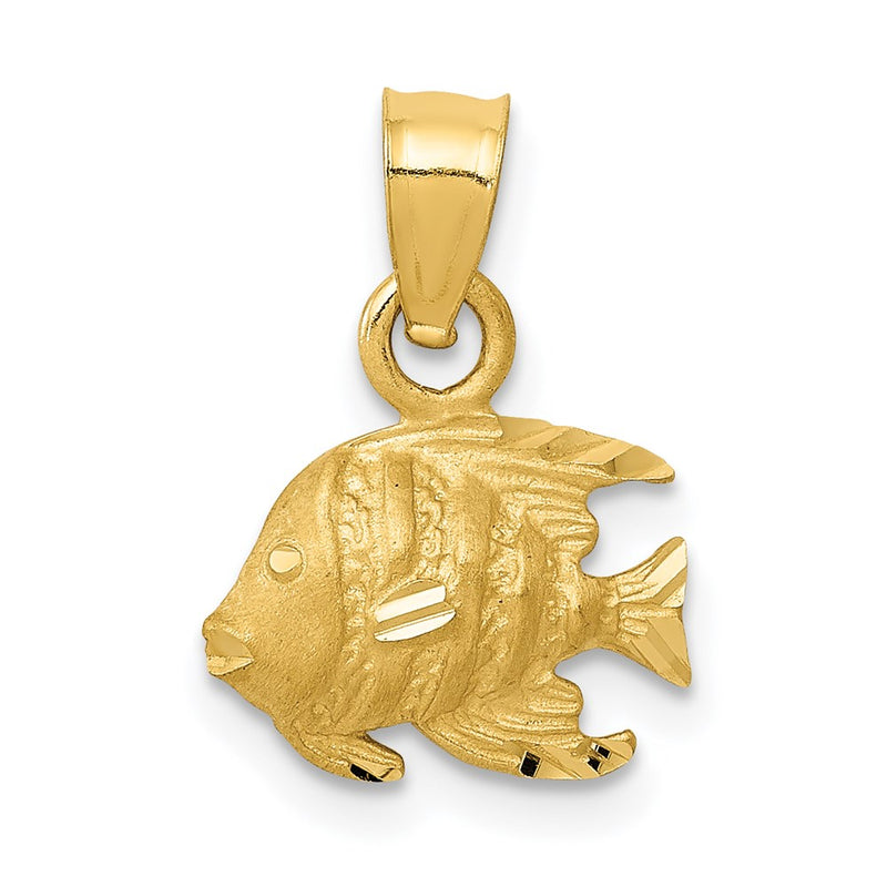 14K Yellow Gold Fish Pendant