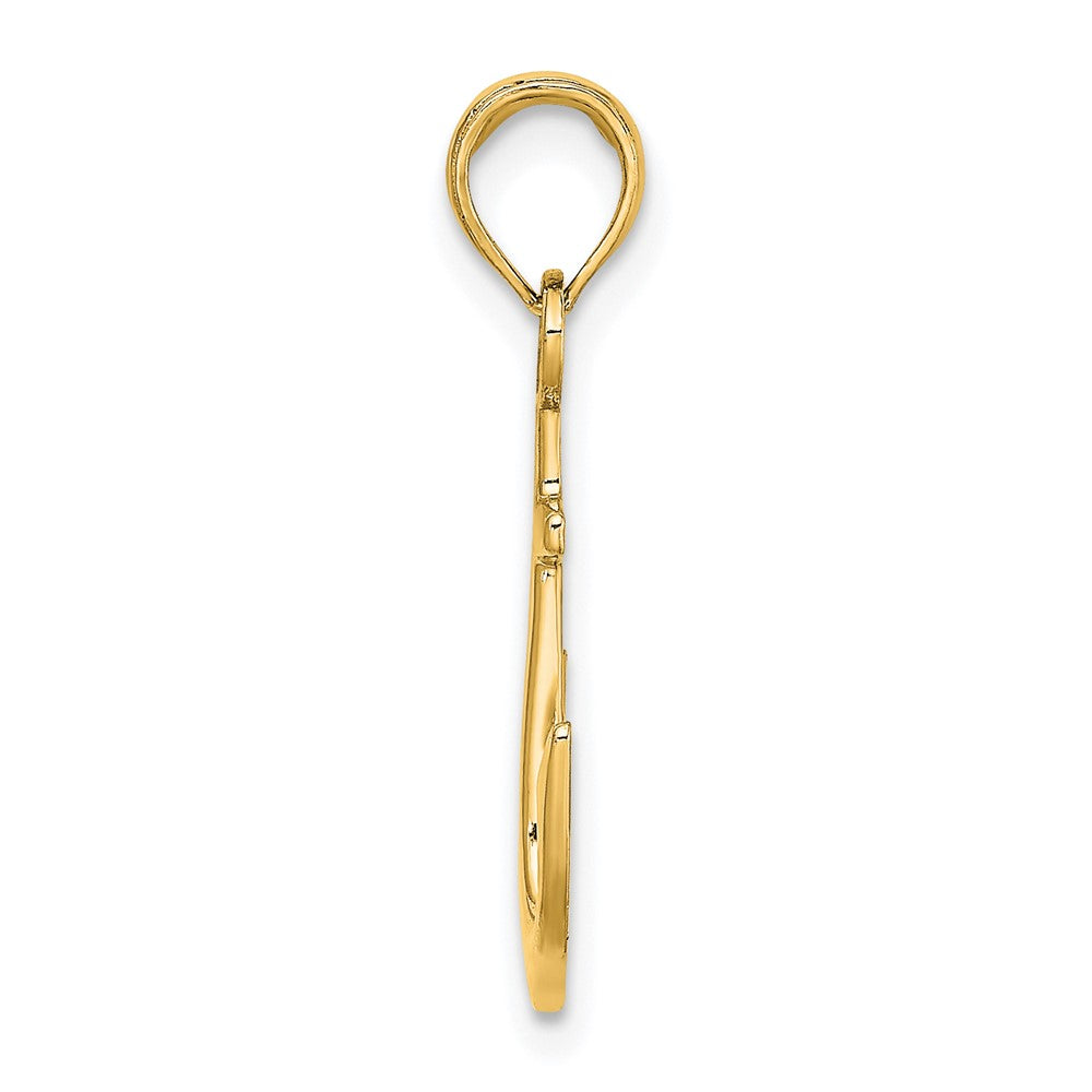 14K Yellow Gold Anchor Pendant