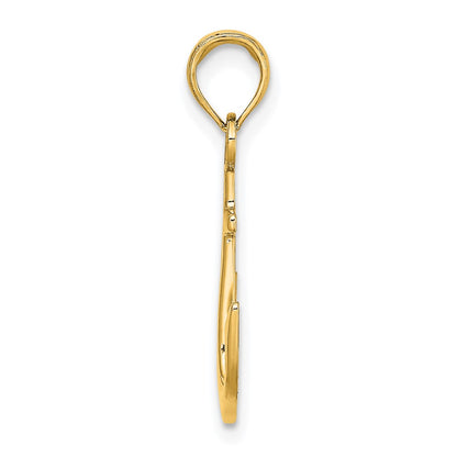 14K Yellow Gold Anchor Pendant