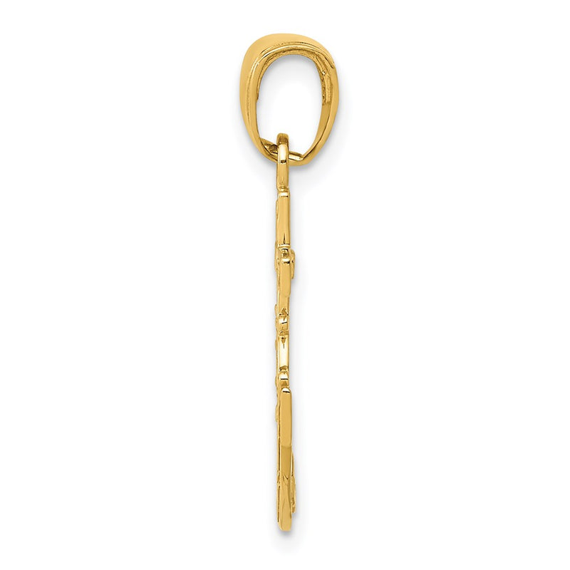 14K Yellow Gold Mariner'S Cross Pendant