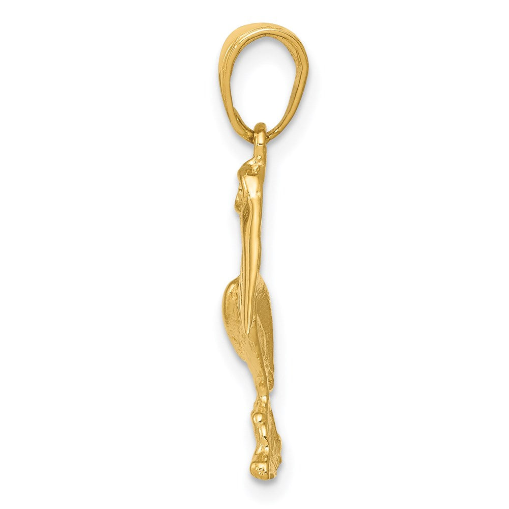 14K Yellow Gold Pelican Pendant