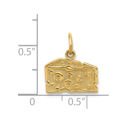 14K Yellow Gold Swiss Cheese Charm