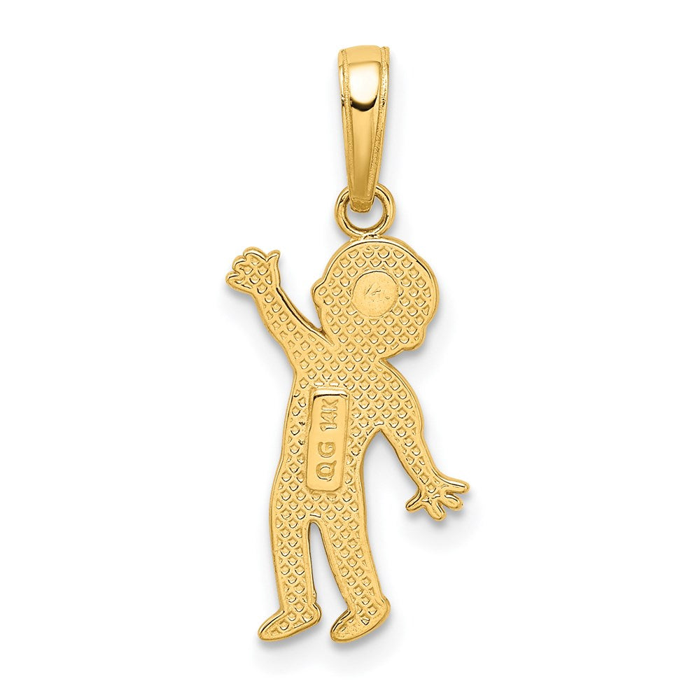 14K Yellow Gold Boy Pendant