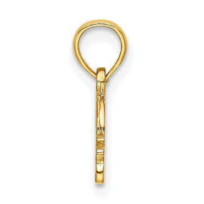 14K Yellow Gold Textured Mini Snail Charm