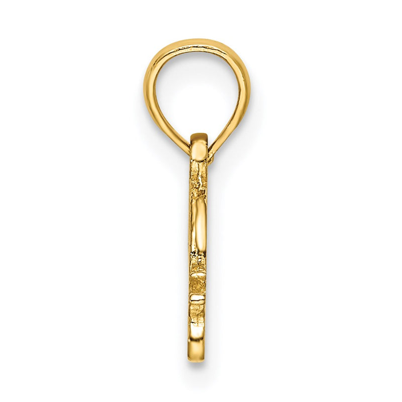 14K Yellow Gold Textured Mini Snail Charm