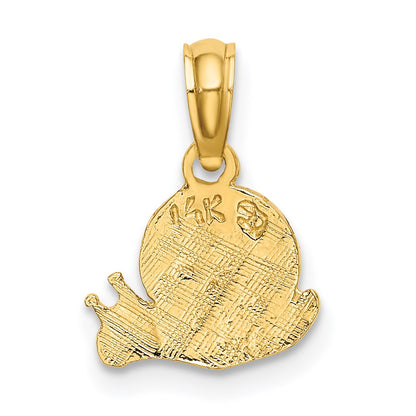 14K Yellow Gold Textured Mini Snail Charm