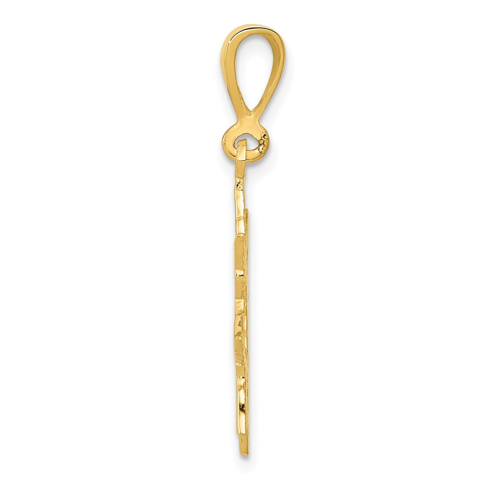 14K Yellow Gold Sun Charm