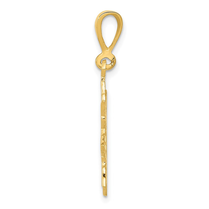14K Yellow Gold Sun Charm