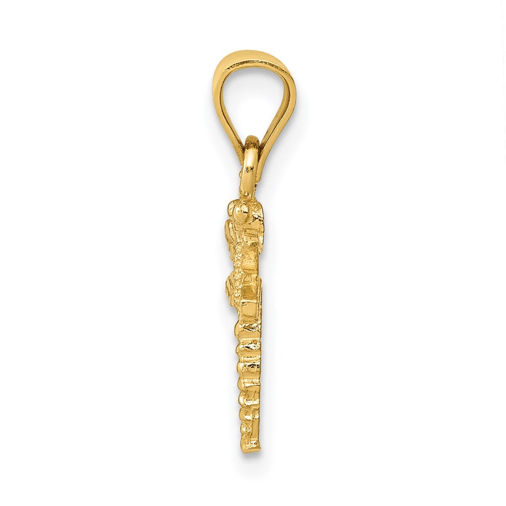 14K Yellow Gold Dragonfly Pendant