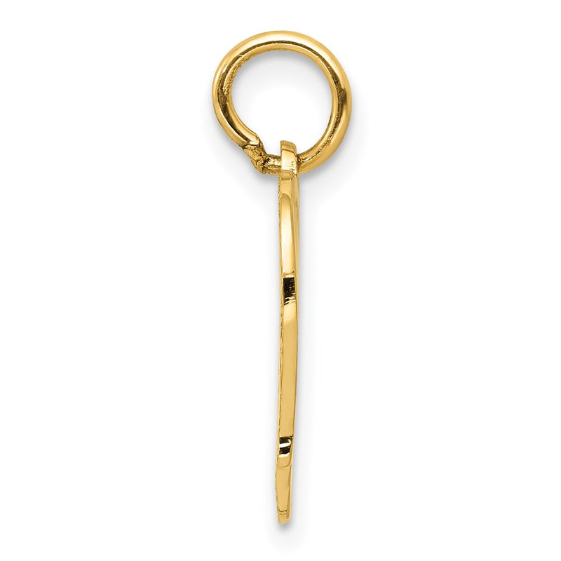 14K Yellow Gold Peace Bird Charm