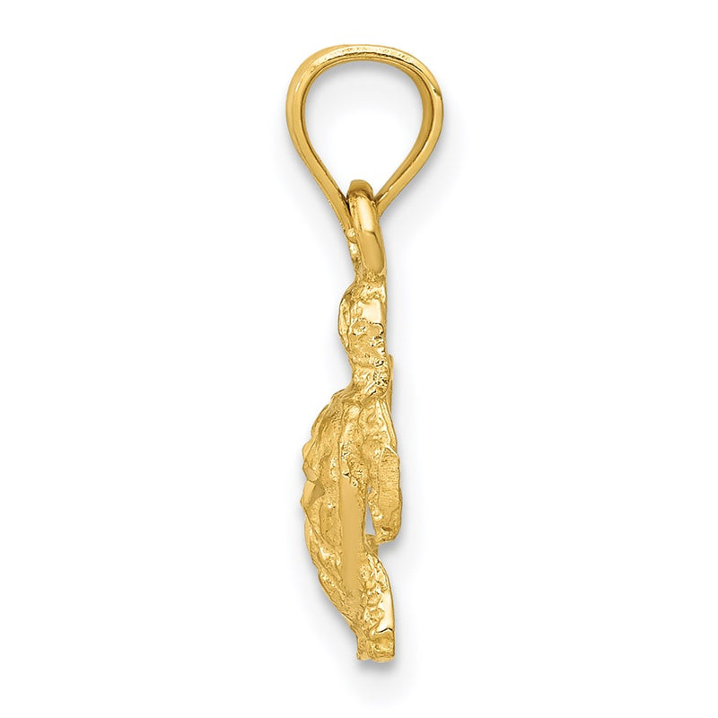 14K Yellow Gold Turtle Pendant