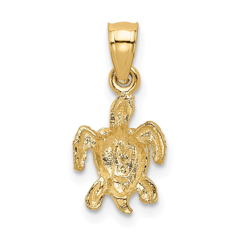 14K Yellow Gold Turtle Pendant