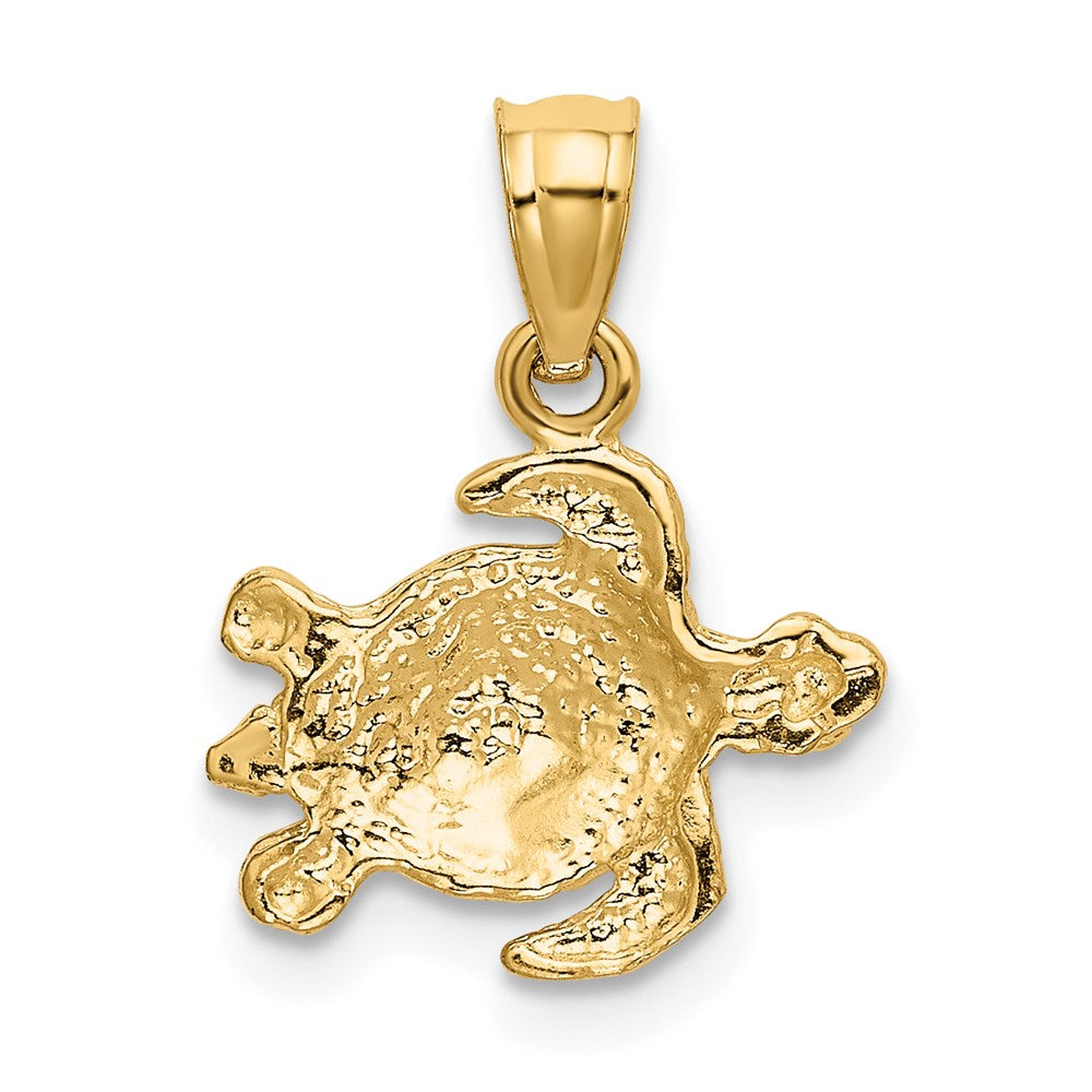 14K Yellow Gold Turtle Pendant
