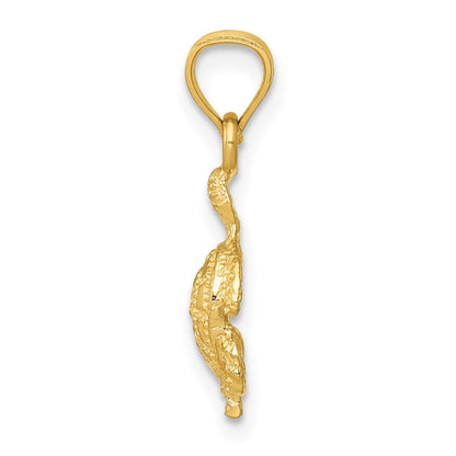 14K Yellow Gold Turtle Pendant