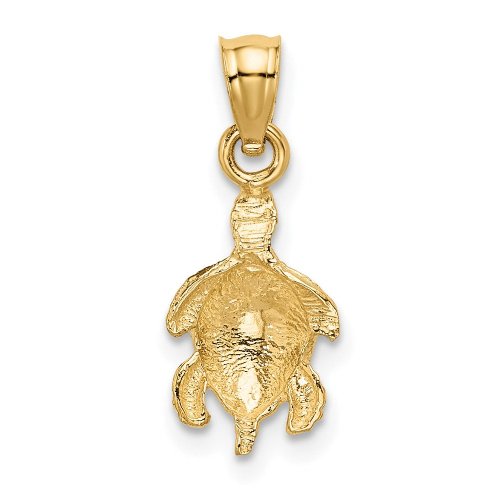 14K Yellow Gold Turtle Pendant