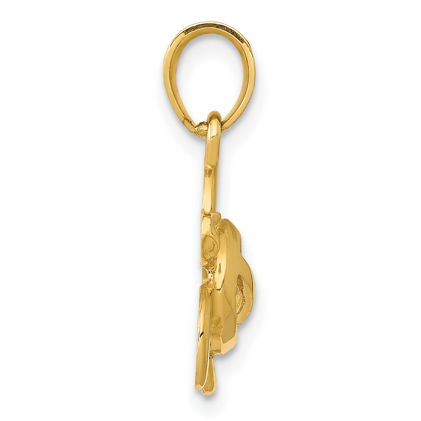 14K Yellow Gold Open Turtle Pendant