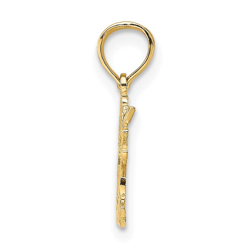 14K Yellow Gold I Heart My Cat Charm