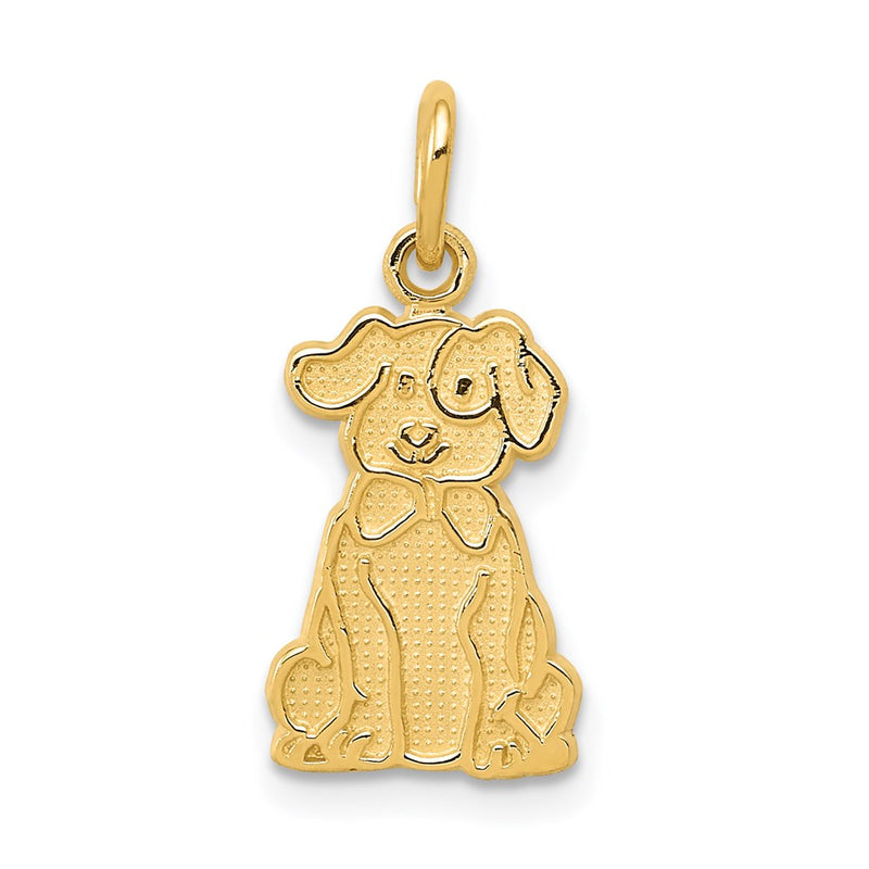 14K Yellow Gold Puppy Charm