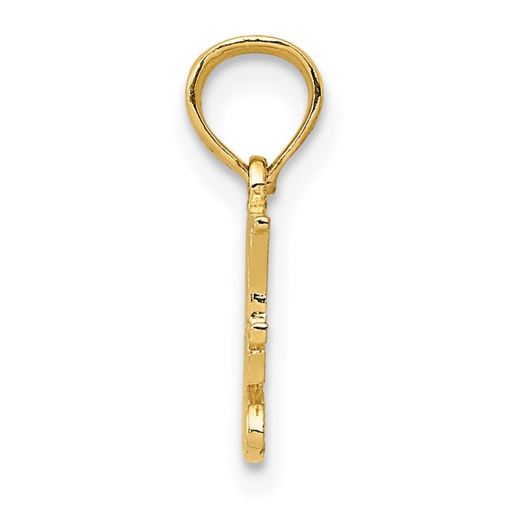 14K Yellow Gold I Heart My Dogs Pendant