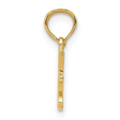 14K Yellow Gold I Heart My Dogs Pendant