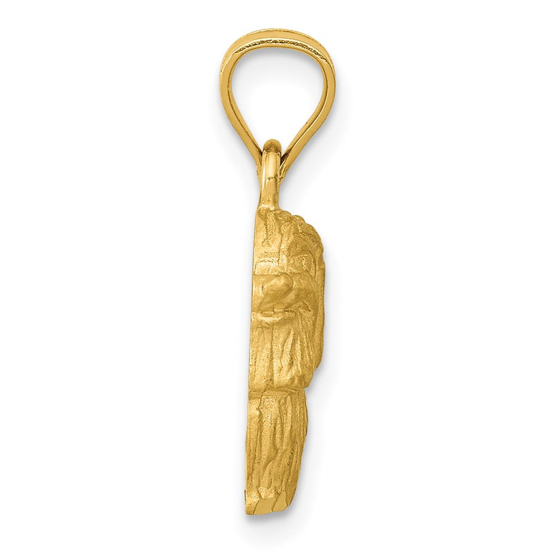 14K Yellow Gold Diamond-Cut Shih Tzu Pendant