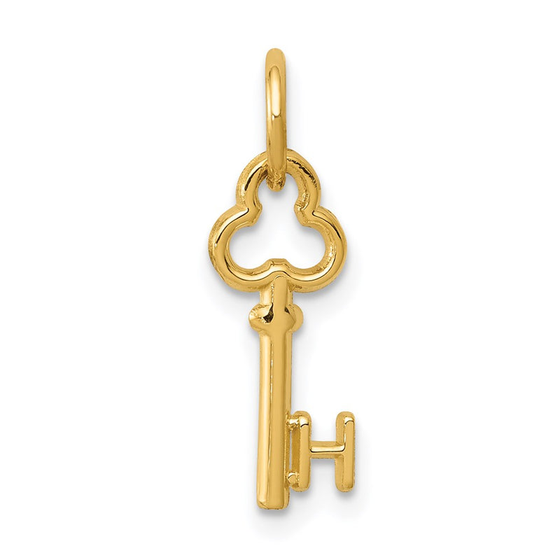14K Yellow Gold Key Letter H Initial Charm