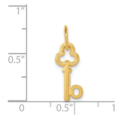 14K Yellow Gold Key Letter O Initial Charm
