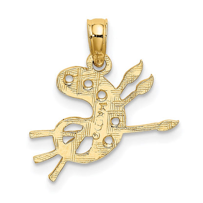 14K Yellow Gold Paint Pallet Charm