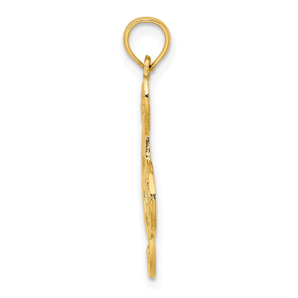 14K Yellow Gold Treble Clef Charm