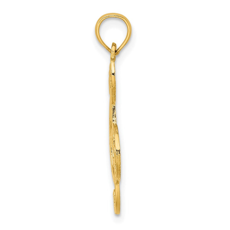 14K Yellow Gold Treble Clef Charm
