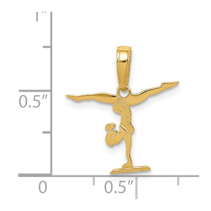 14K Yellow Gold Gymnastics Pendant