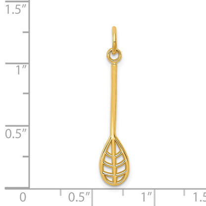 14K Yellow Gold Lacrosse Charm