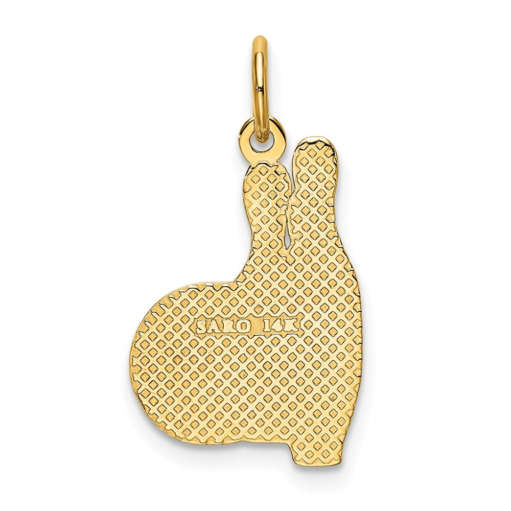 14K Yellow Gold Bowling Pins Charm