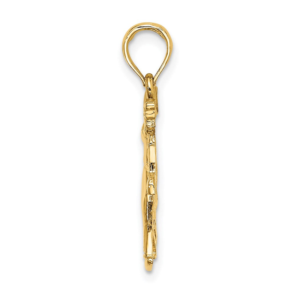 14K Yellow Gold Male Bowling Charm