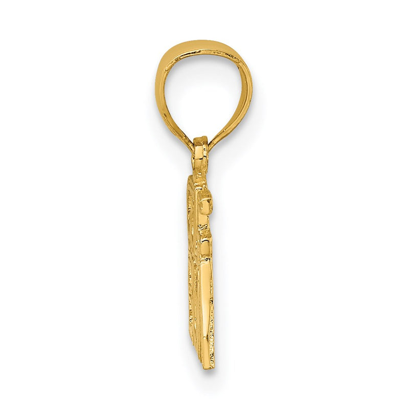 14K Yellow Gold Golf Bum Charm