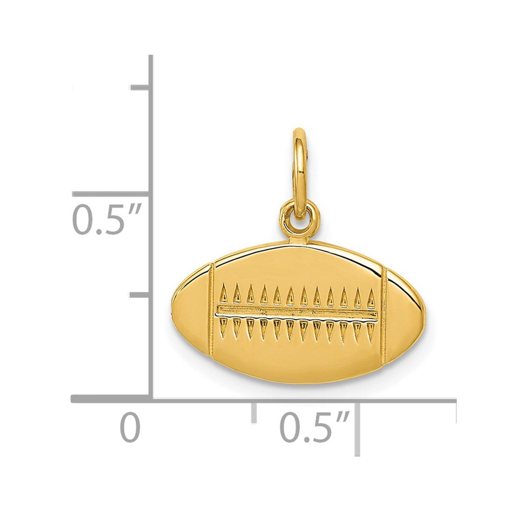 14K Yellow Gold Football Charm