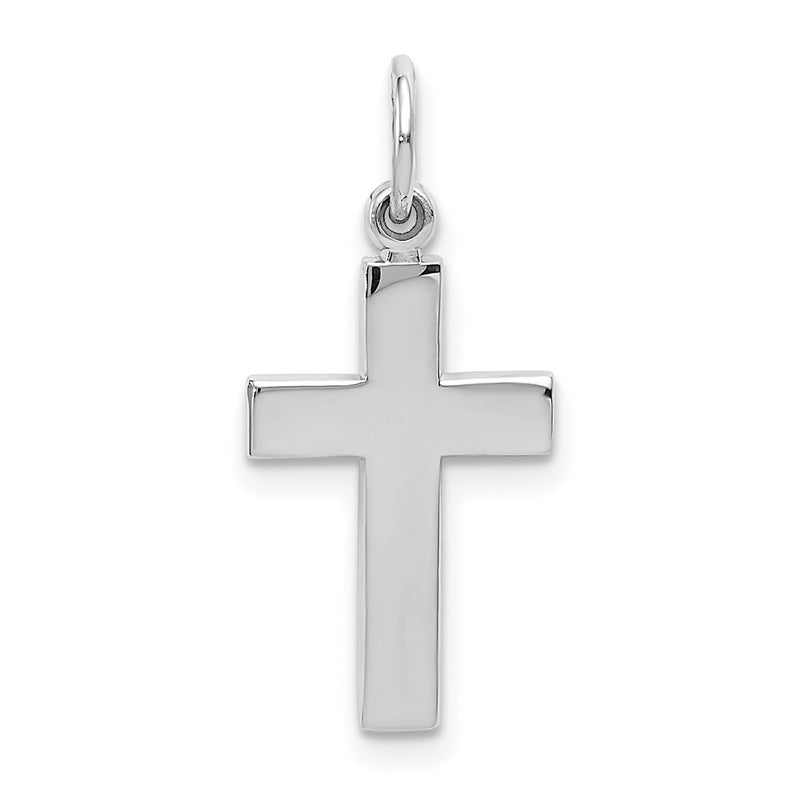 14K White Gold Cross Pendant