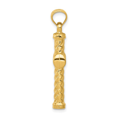 14K Yellow Gold Reversible Diamond-Cut Cross Pendant