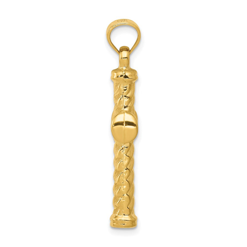 14K Yellow Gold Reversible Diamond-Cut Cross Pendant