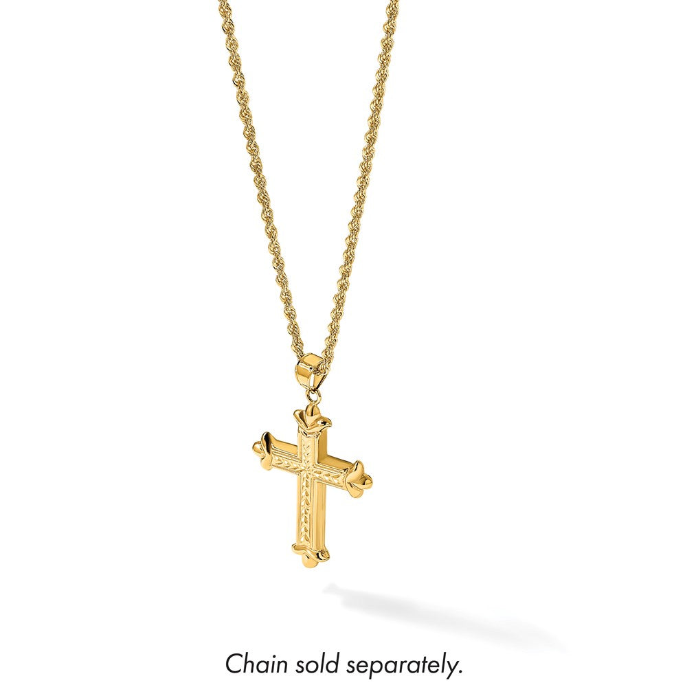 14k-yellow-gold-reversible-diamond-cut-cross-pendant-k3632
