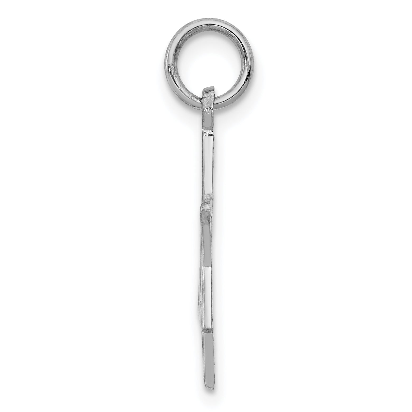 14K White Gold Star Of David Charm