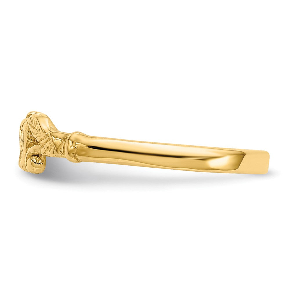 14K Yellow Gold Heart Baby Ring