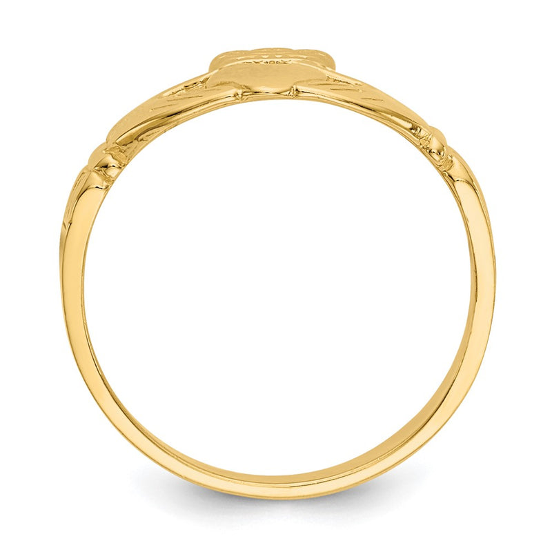 14K Yellow Gold Baby Claddagh Ring