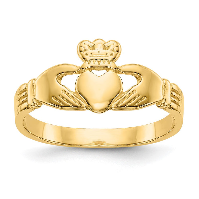 14K Yellow Gold Baby Claddagh Ring