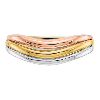 14K Tri Color Open Fancy Ring