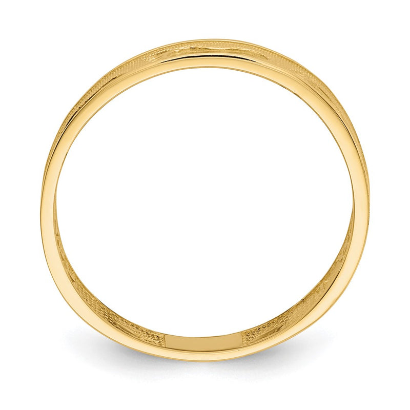 14K Yellow Gold Footprints In The Sand Ring