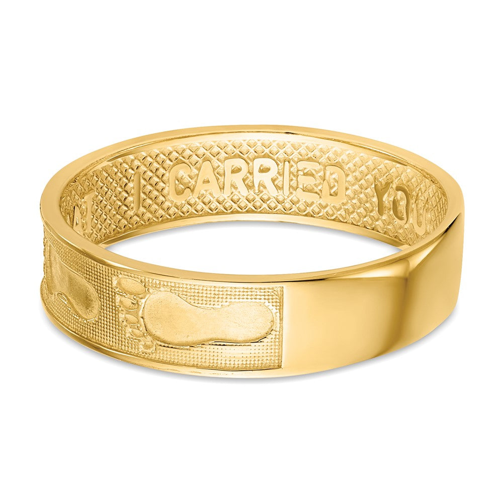14K Yellow Gold Footprints In The Sand Ring