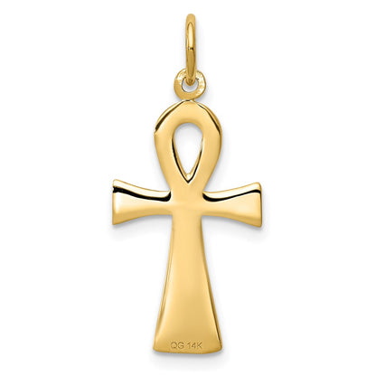 14K Yellow Gold Ankh Cross Charm