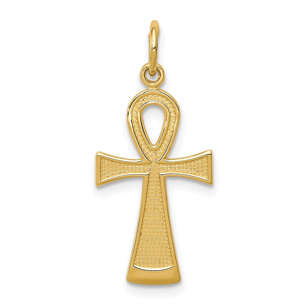 14K Yellow Gold Ankh Cross Charm