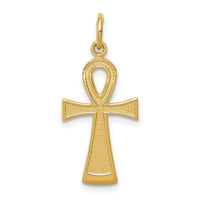 14K Yellow Gold Ankh Cross Charm